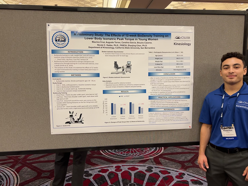 Cruz presenting his research at a conference