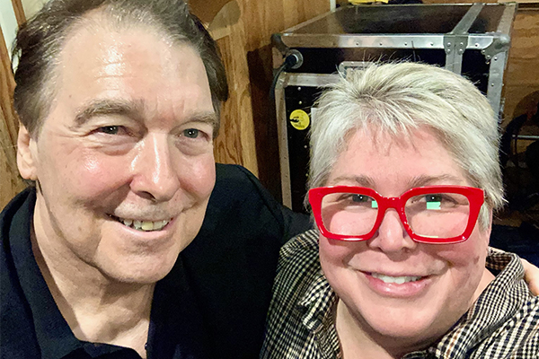 Conductor David Newman and CSUSB Choir Director Lesley Leighton pose for a selfie.