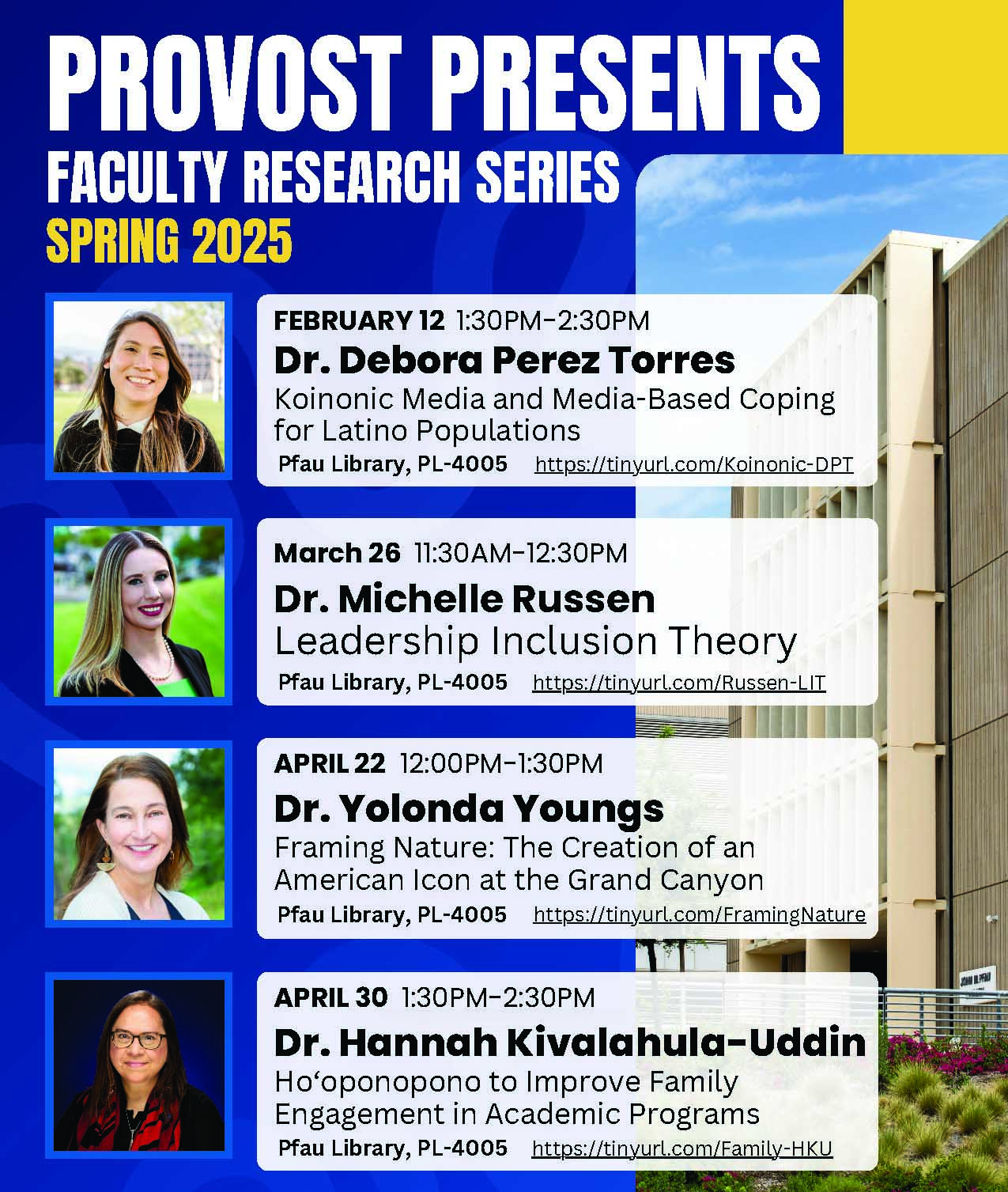 Series flyer showing speakers