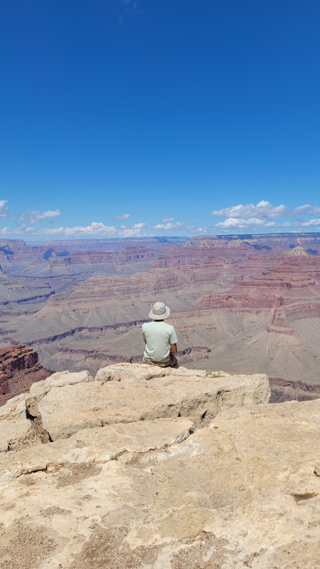 sitting looking at canyon