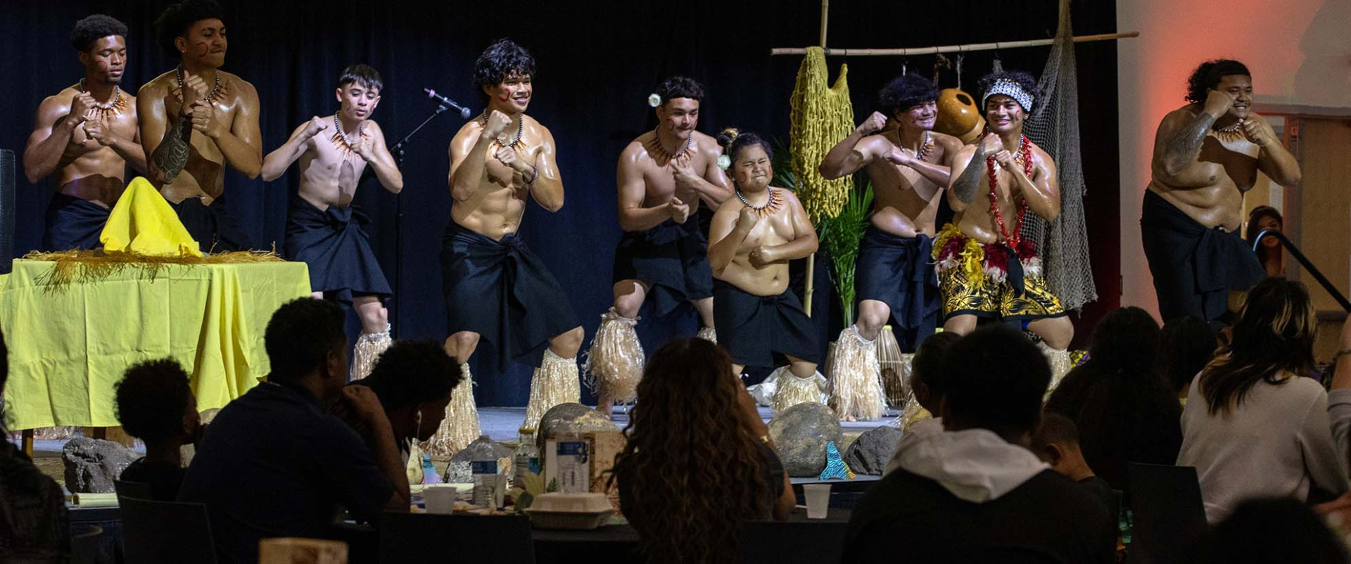 Male dancers during Pasifika Culture Night.