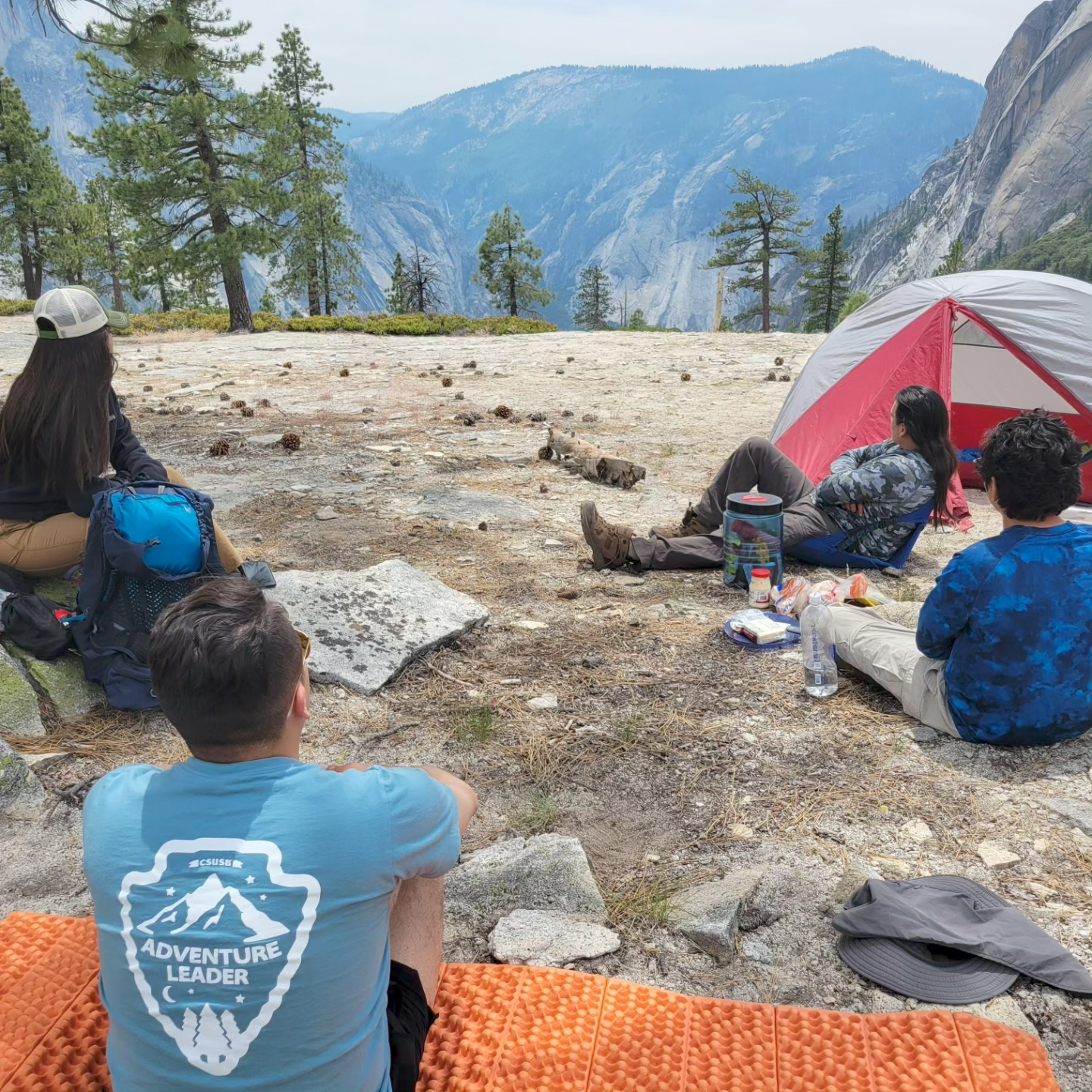 campers resting in yosemtie