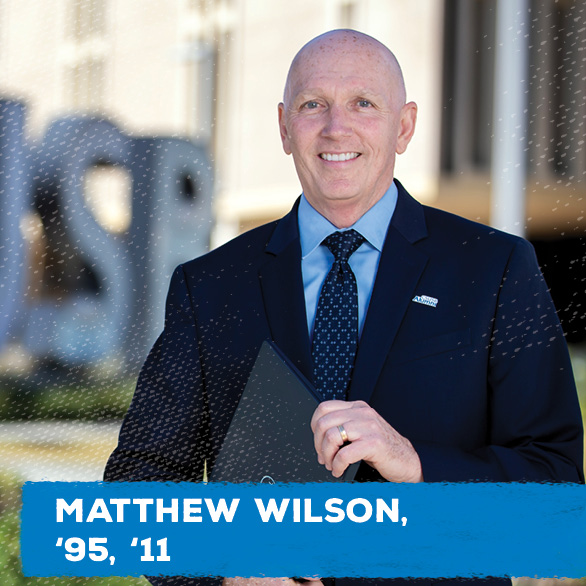Matthew Wilson '95, '11  Master of Science in Accountancy, California State University, San Bernardino (June 18, 2011) Bachelor of Science in Business Administration with a concentration in Accounting, California State University, San Bernardino (June 18, 1995)