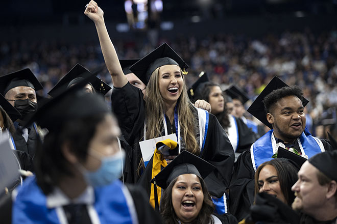 Students at commencement