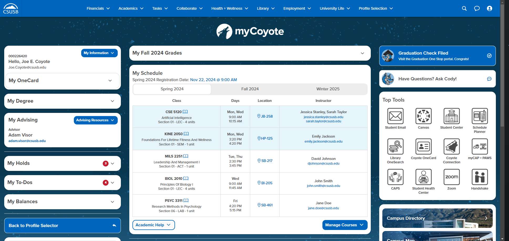 mycoyote dashboard